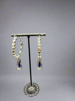 American Diamonds drop Jhumka bali earrings/Silver Finish Earrings