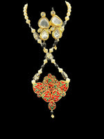 Tanjore Art Meenakari Kundan Rani Mala Set | Regal Bridal Necklace – Famaza Couture