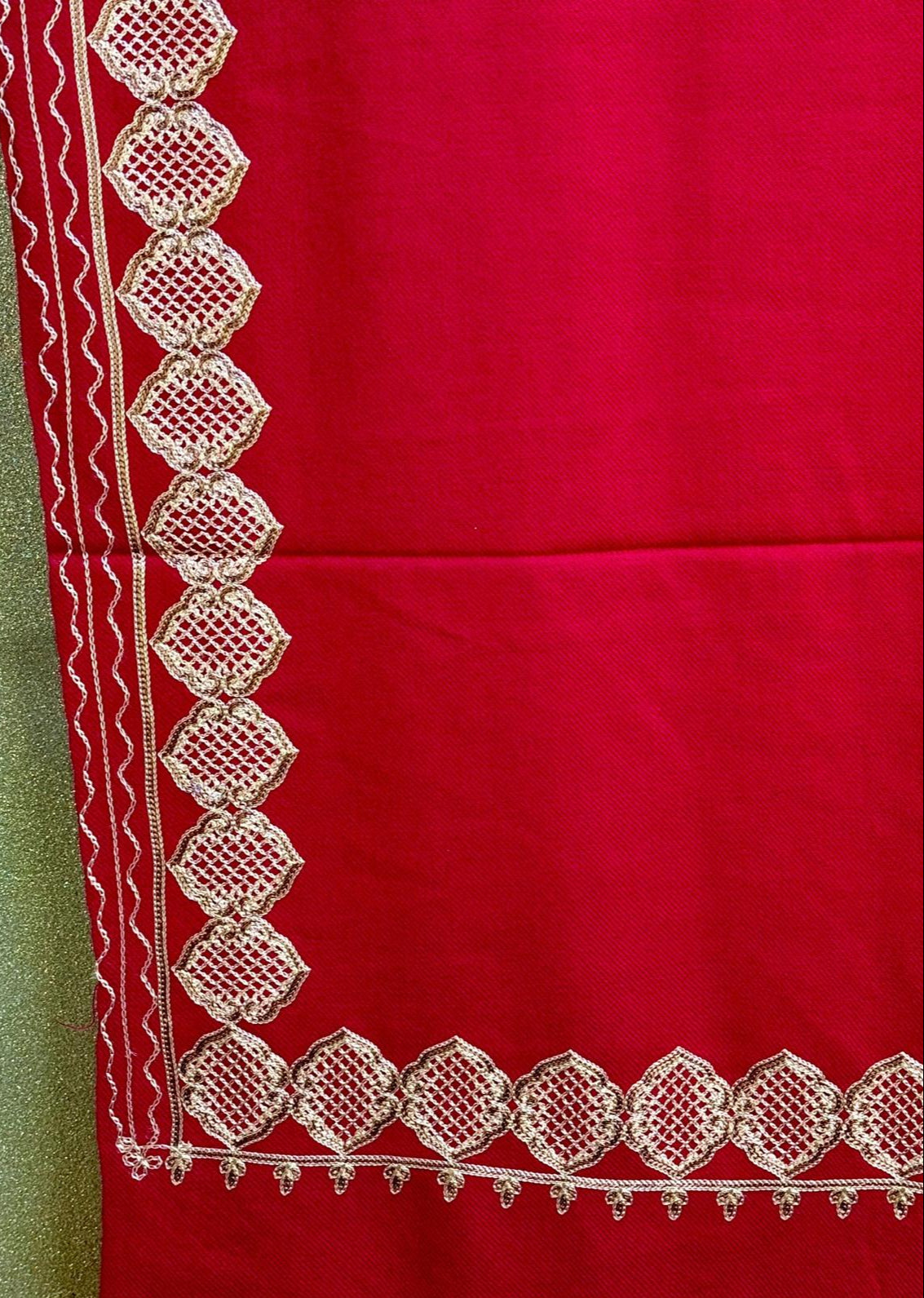 Kashmiri Jaali Embroidered Pashmina Scarf | – Famaza Couture