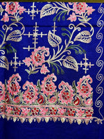 Betal leaves jaal Kashmiri Embroidered Pashmina Scarf | Handcrafted Shawl – Famaza Couture