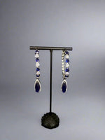 American Diamonds drop Jhumka bali earrings/Silver Finish Earrings