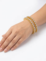 Handmade Zahra Floral Lattice Bangles – Gold Plated Jali Kada (Pair) ✨🌸