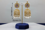 Royal Monalisa Stone & Coin Golden Earrings | Bridal & Partywear Wembley