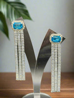 Famaza Cubic Zirconia Drop Earrings | Glamorous Statement Jewellery