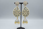 Meenakari Ambi Long Jhumka Earrings | Lightweight Bridal & Party Wear – Famaza Couture