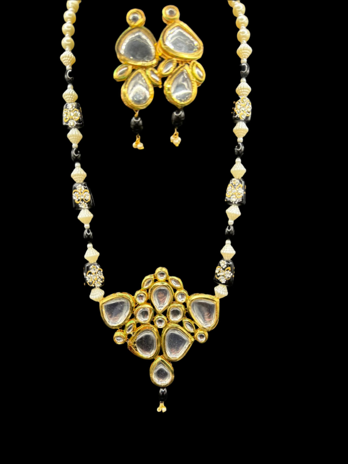 Tanjore Art Meenakari Kundan Rani Mala Set | Regal Bridal Necklace – Famaza Couture