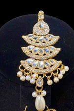 Drop Pearl & Oval Kundan Necklace Set | Polki Bridal Jewellery – Famaza Couture