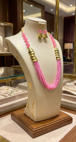 Mini Beaded Mala Jewellery Set | Lightweight Necklace & Earrings | Famaza Couture Wembley