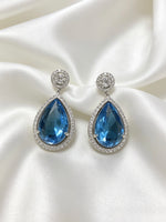 The Duchess American Diamond Teardrop Statement Earrings