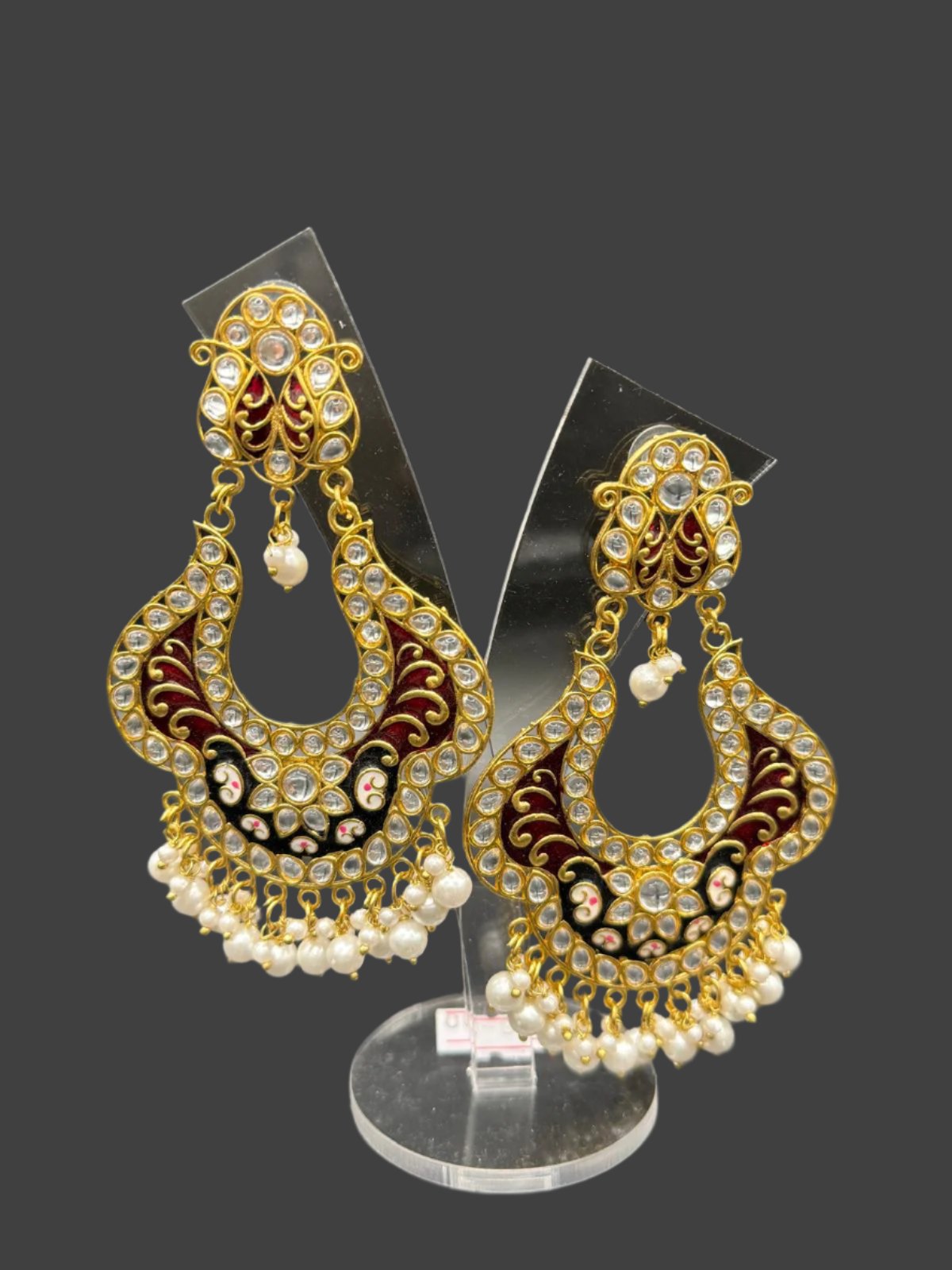 Chandbali earrings/Golden Finish Earrings