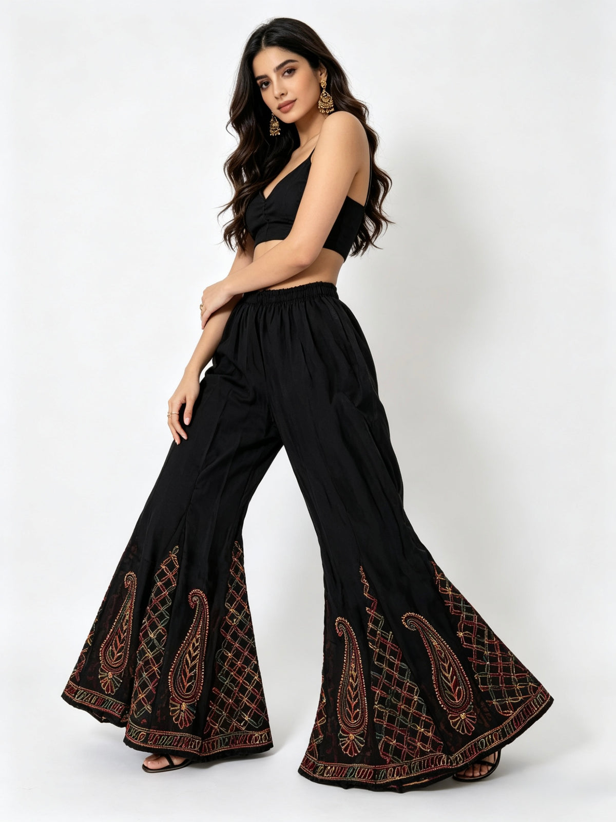 The Mosaic Heritage Hand-Embroidered Sharara