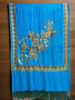 Kashmiri Aari Embroidered Marina Scarf | Handcrafted Shawl – Famaza Couture