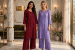 The Chandni Nazakat 3D Chikankari Modal Muslin Silk Set