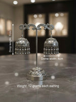 Oxidised Black Jhumka Statement Earrings | Tribal Party & Bridal Jewellery – Famaza Couture