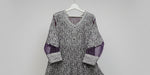 A close-up of top body of this Purple party wear dress 