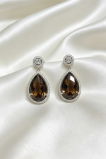 The Duchess American Diamond Teardrop Statement Earrings