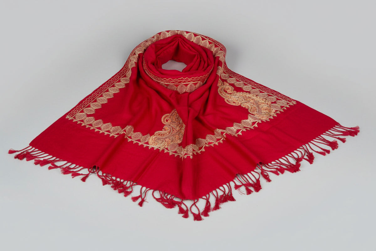 carmine-red-kashmiri-embroidered-pashmina-shawl
