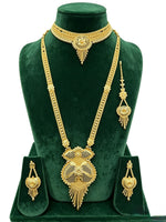 The Urooj 22K Gold Plated Bridal Jewellery Set | Traditional Necklace & Earrings