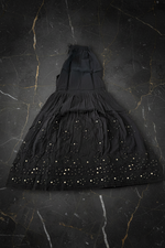 The Obsidian Heritage Hand-Embroidered Cotton Gharara.