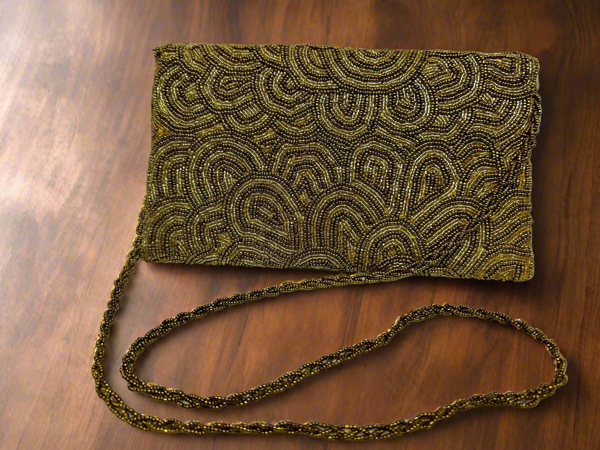 Clutch Bag - Gold Circular