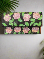 Colored Floral Handcrafted Clutch Bag