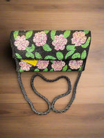 Colored Floral Handcrafted Clutch Bag