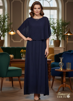 Handmade-Chikankari-Cape-Dress-Luxury-Viscose-black