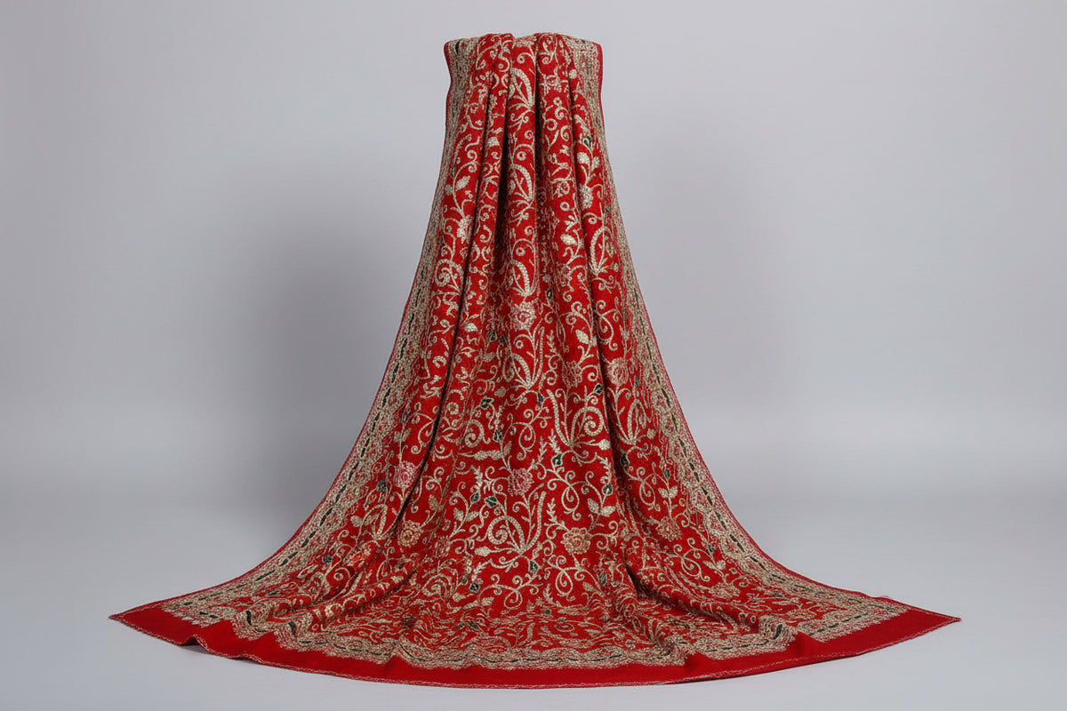 Kashmiri-flower-jaal-pashmina-shawl-handcrafted-embroidered