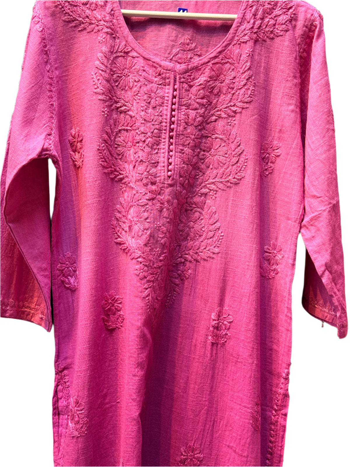 Khadi Chikankari Kurti - Famaza Couture