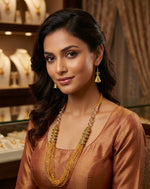 Mini Beaded Mala Jewellery Set | Lightweight Necklace & Earrings | Famaza Couture Wembley