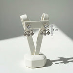 Amara Silver AD Heart Fringe Studs | 1cm Romantic Drop Earrings