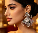 German Silver Dandiya Navratri dancing dolls earrings