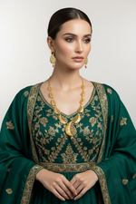 Premium Gold Plated Paisley Bridal Jewellery Set | Famaza Couture