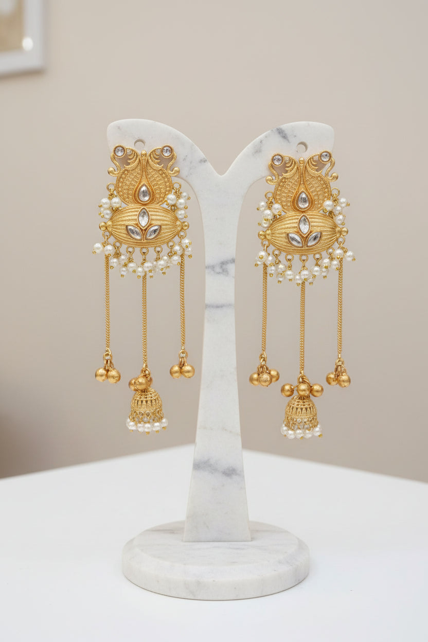 Golden kashmiri earrings 