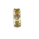 Handcrafted gold plated Mother of Pearl bracelet with natural stones - Famaza Couture