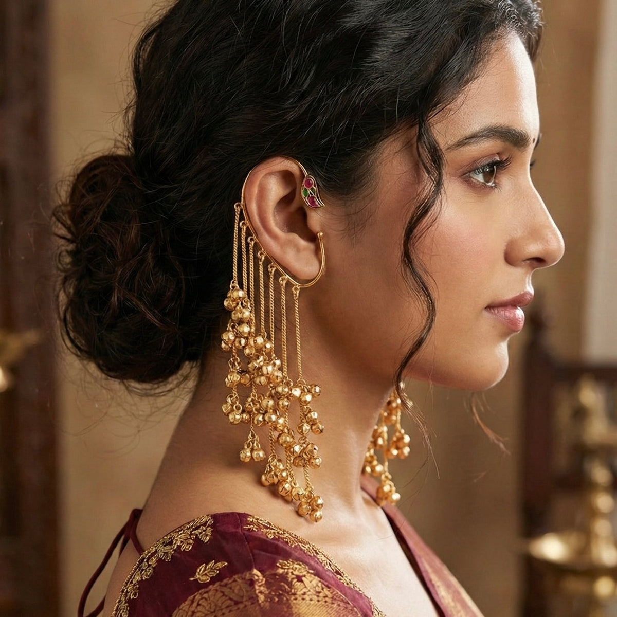 Gold Plated Ear Cuffs & Earrings | Party & Bridal Accessories – Famaza Couture