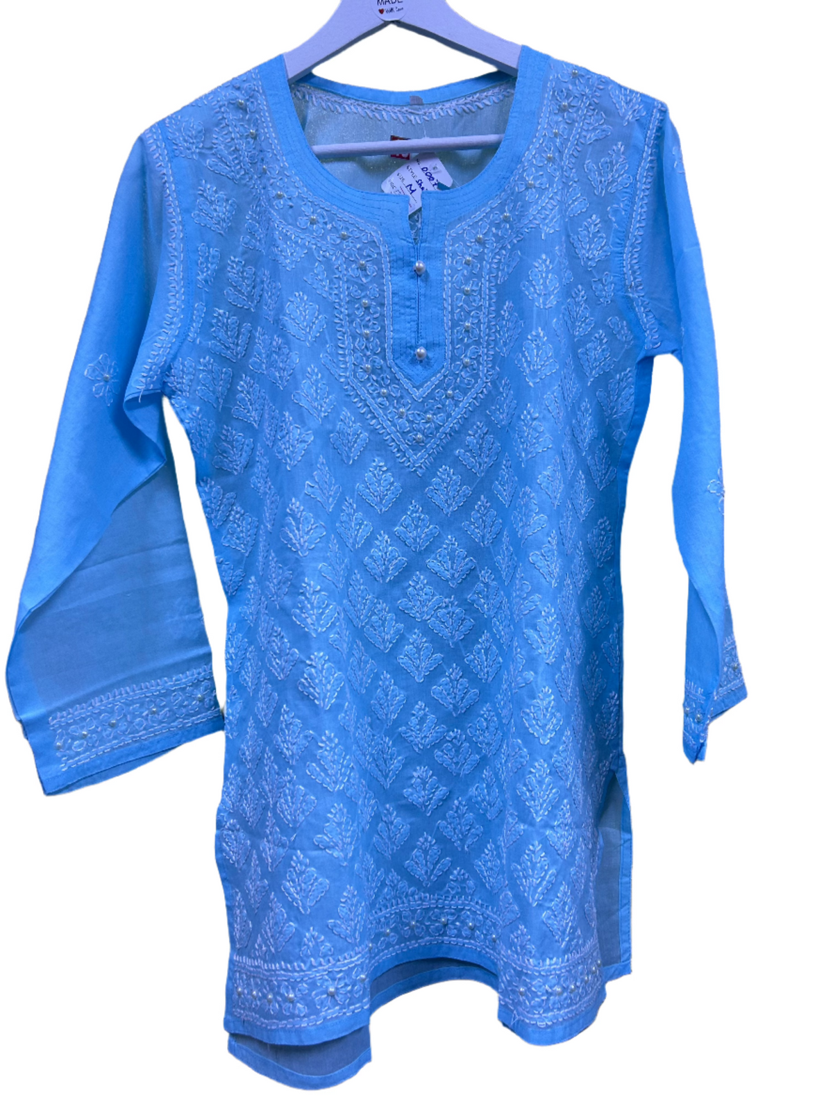 Chikankari Short Kurta/Shirt/Top Pearls