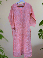 Chikankari Long Kurta/Shirt/Top Pearls