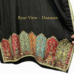 Kanni silk kurta rear side daaman embroidery design