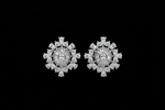 The Starlight Blossom American Diamond Stud Earrings | Gold & Silver Tone