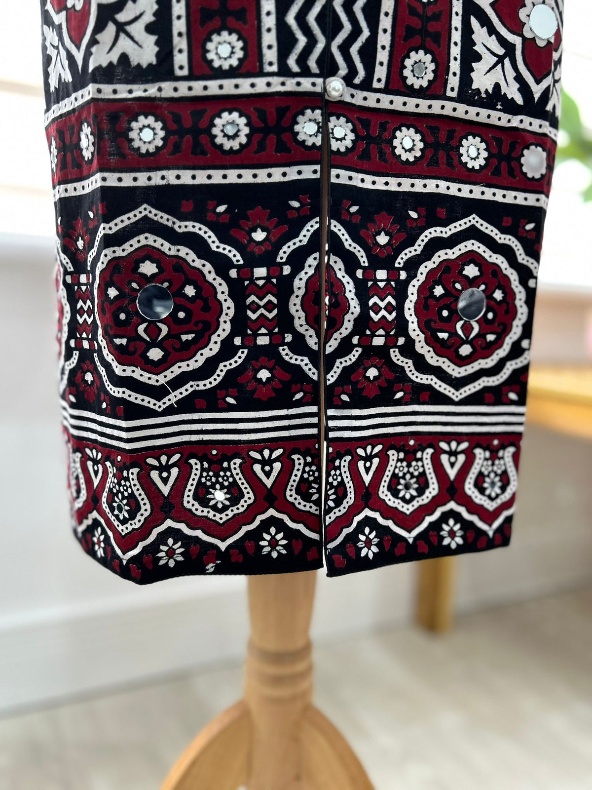 Traditional Ajrak Sindhi Kurta/Dress - Maroon
