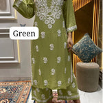 Chikankari - Palazzo set - Kurta/Shirt/Top with Trousers