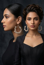 Seabreeze Seashell Hoop Drop Earrings