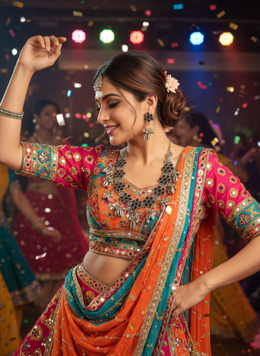 Oxidised necklace and earrings famaza couture