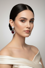 American Diamond Heart Stone Earrings |Heart-Shaped Earrings Earrings
