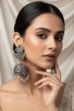 Pair of oxidised earrings Indian Navratri especial earrings. 