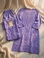 The Chandni Nazakat 3D Chikankari Modal Muslin Silk Set