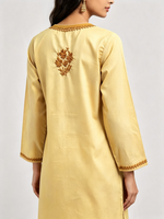 The Aaliyah Peach Chikankari Embroidered Cotton Kurti