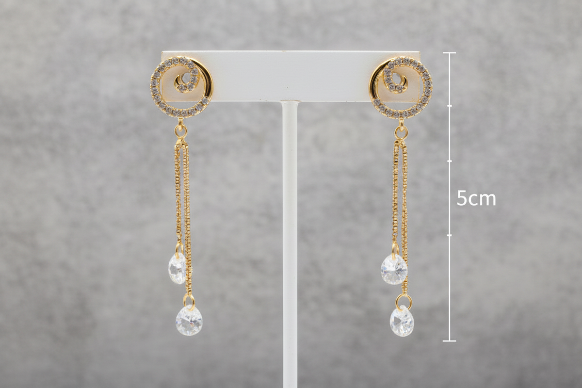 Rose Gold dangling earrings. 