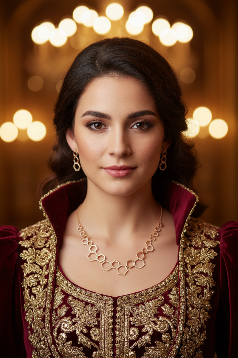 The Urooj Empress Rose-Gold American Diamond Jewellery Set